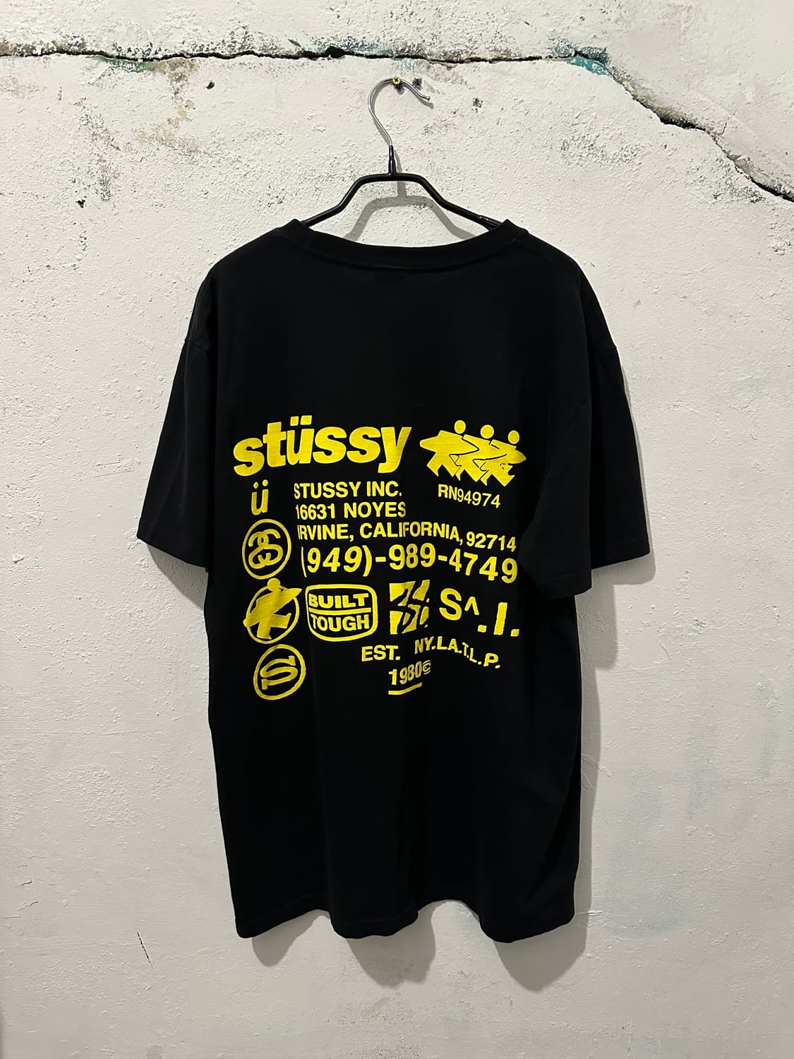 스투시 서퍼 프린팅 반팔 블랙 M 상품이미지1