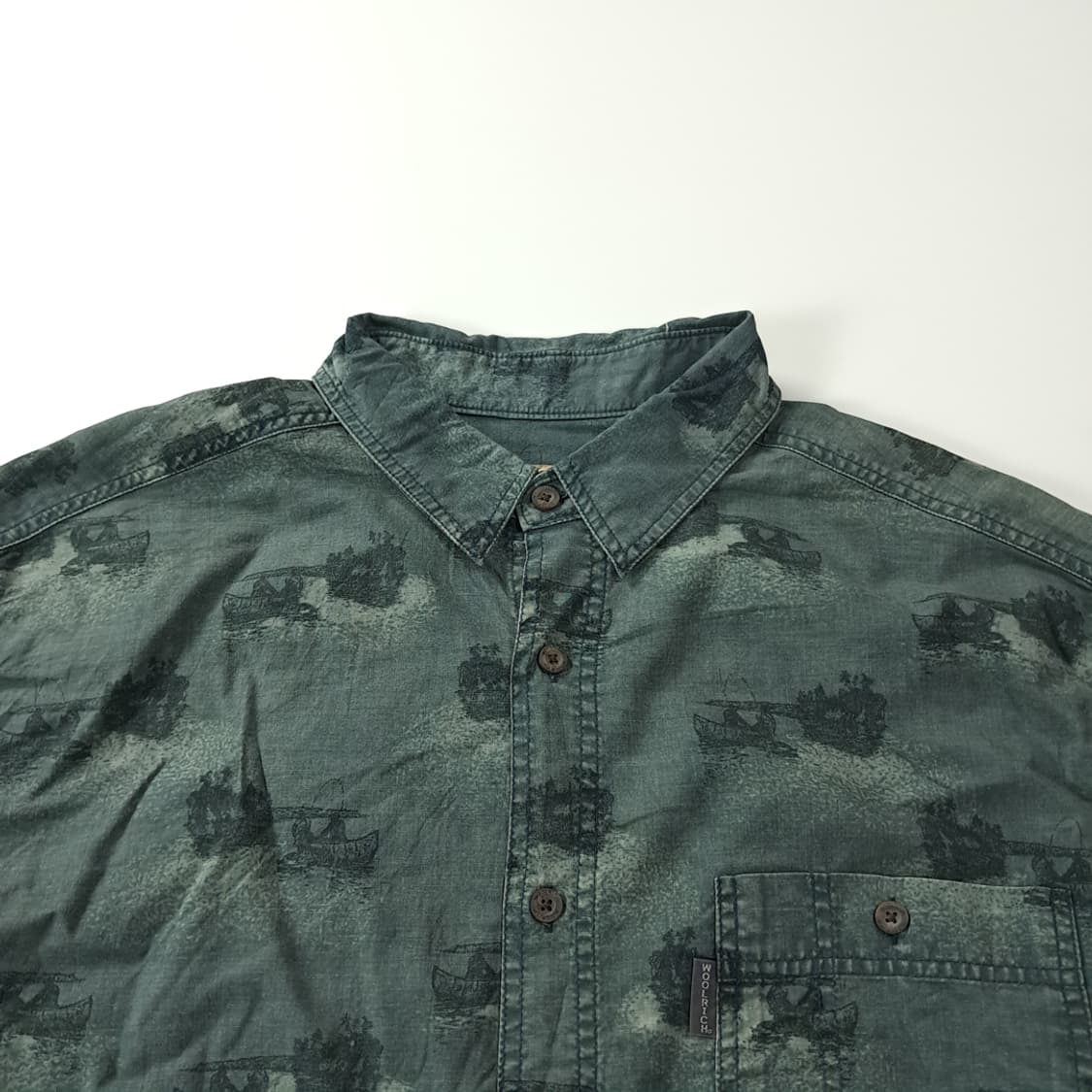 CK219 XL 울리치 90s 00s 미스틱그린 보트 셔츠 남방 상품이미지2