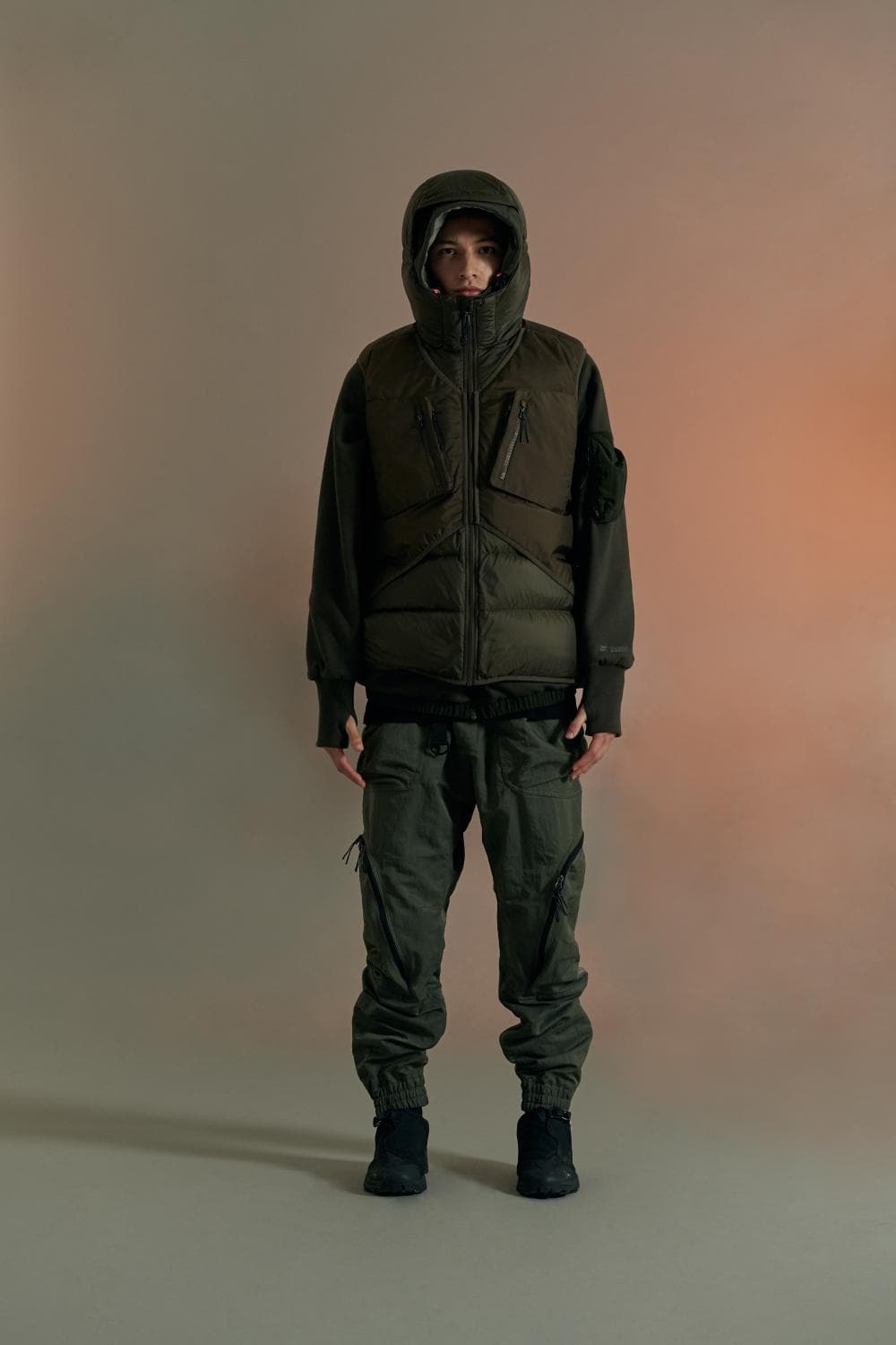 [XL] 밥캣 하드쉘 패딩 조끼 카키 새상품 상품이미지4