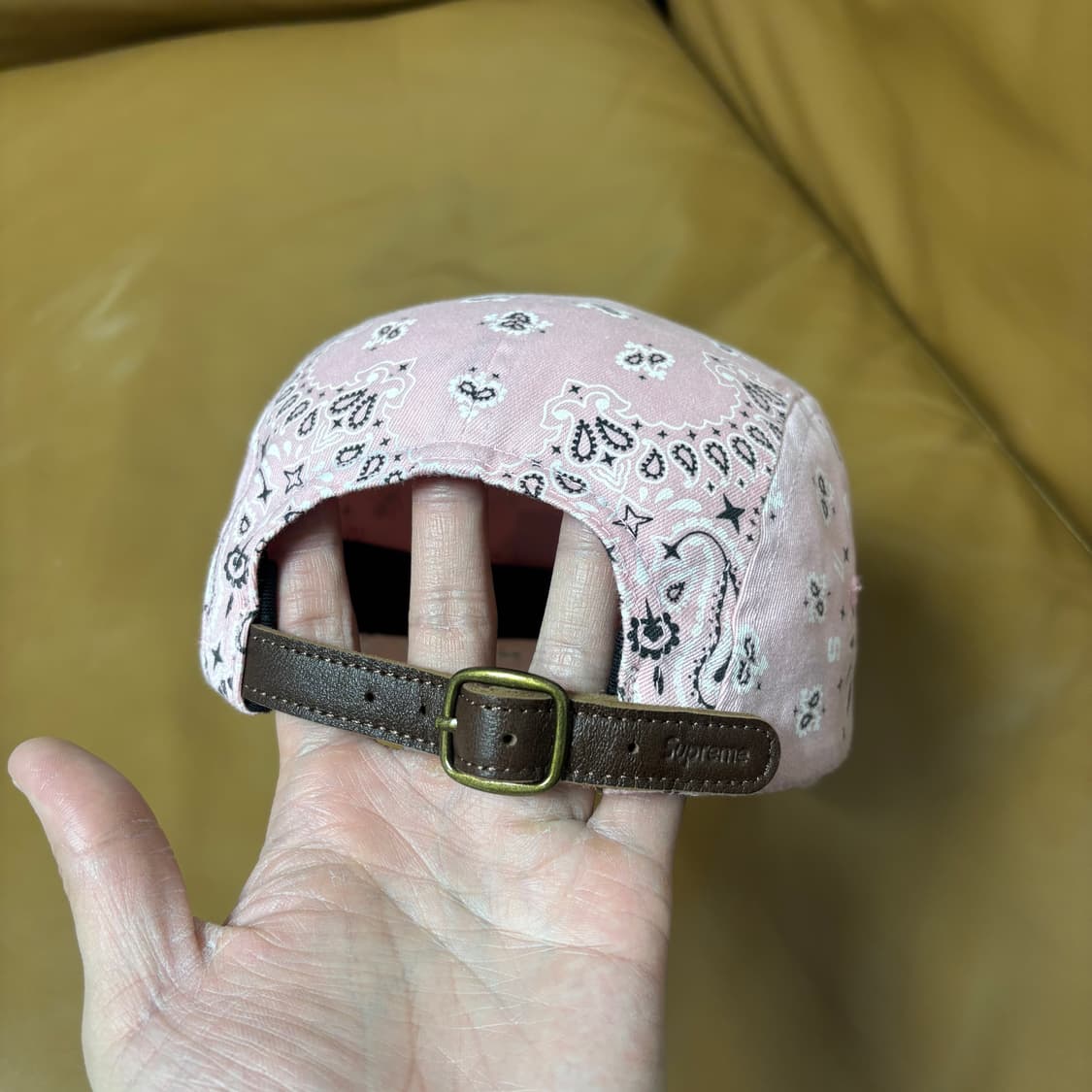 슈프림 캠프캡 모자 박스로고 21ss 반다나 핑크 상품이미지8