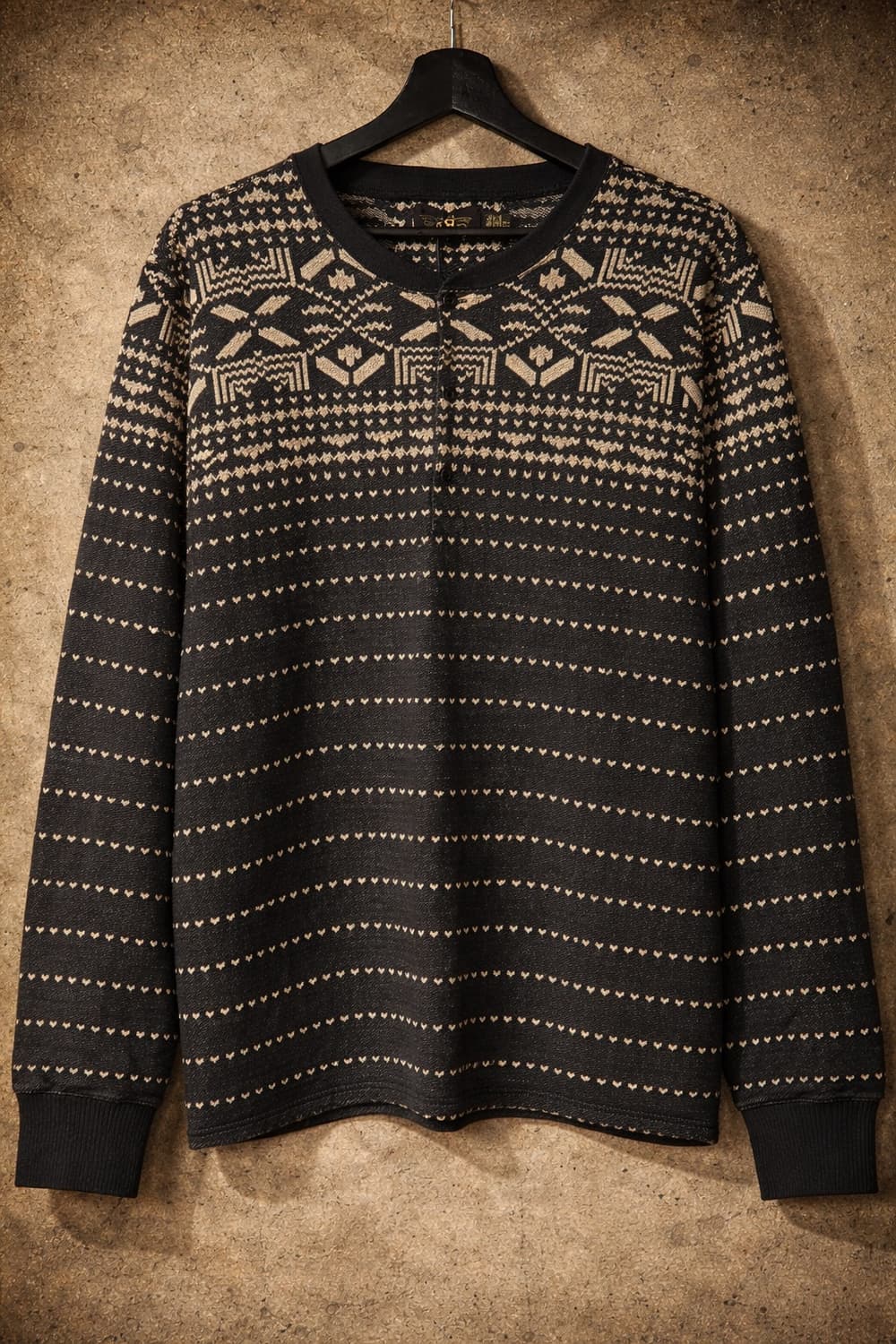 RRL 자카드 사우스웨스턴 헨리넥 롱슬리브 상품이미지1