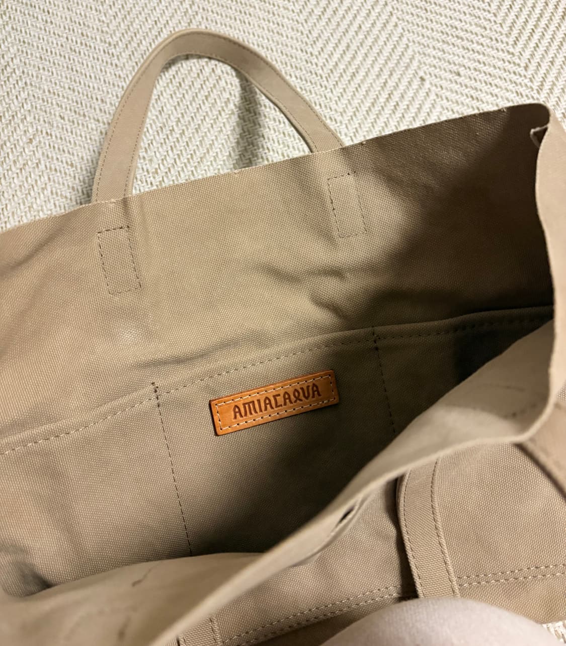 아미아칼바 워시드 캔버스백 상품이미지2