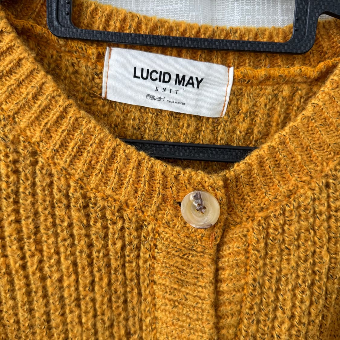 멜란지 머스타드 낙낙핏 니트가디건 상품이미지2