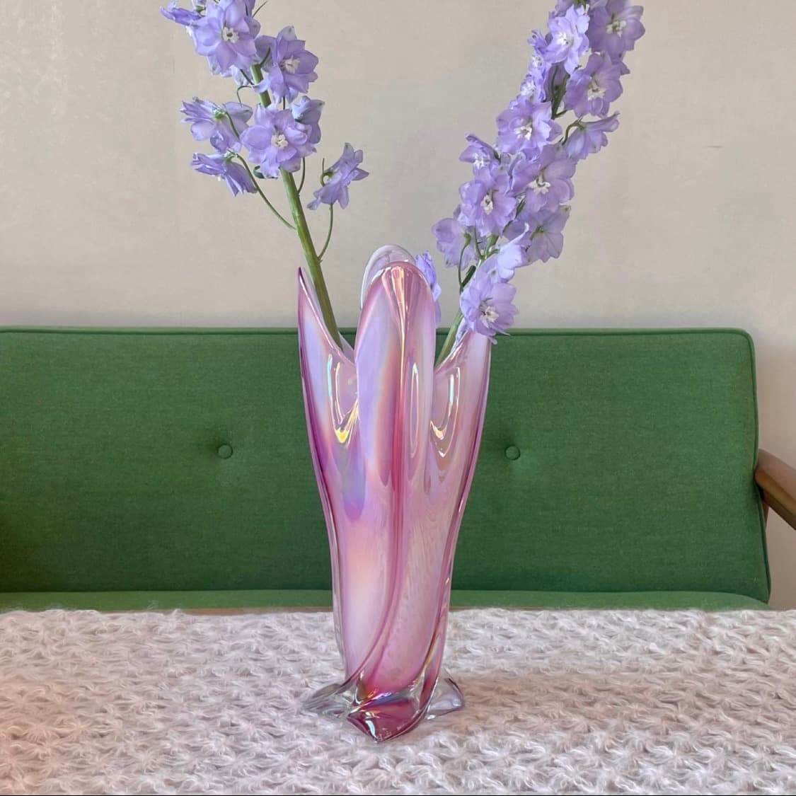 [70’s Vintage Vase] 빈티지 블로운 글라스 돌핀 유리 화병 상품이미지2