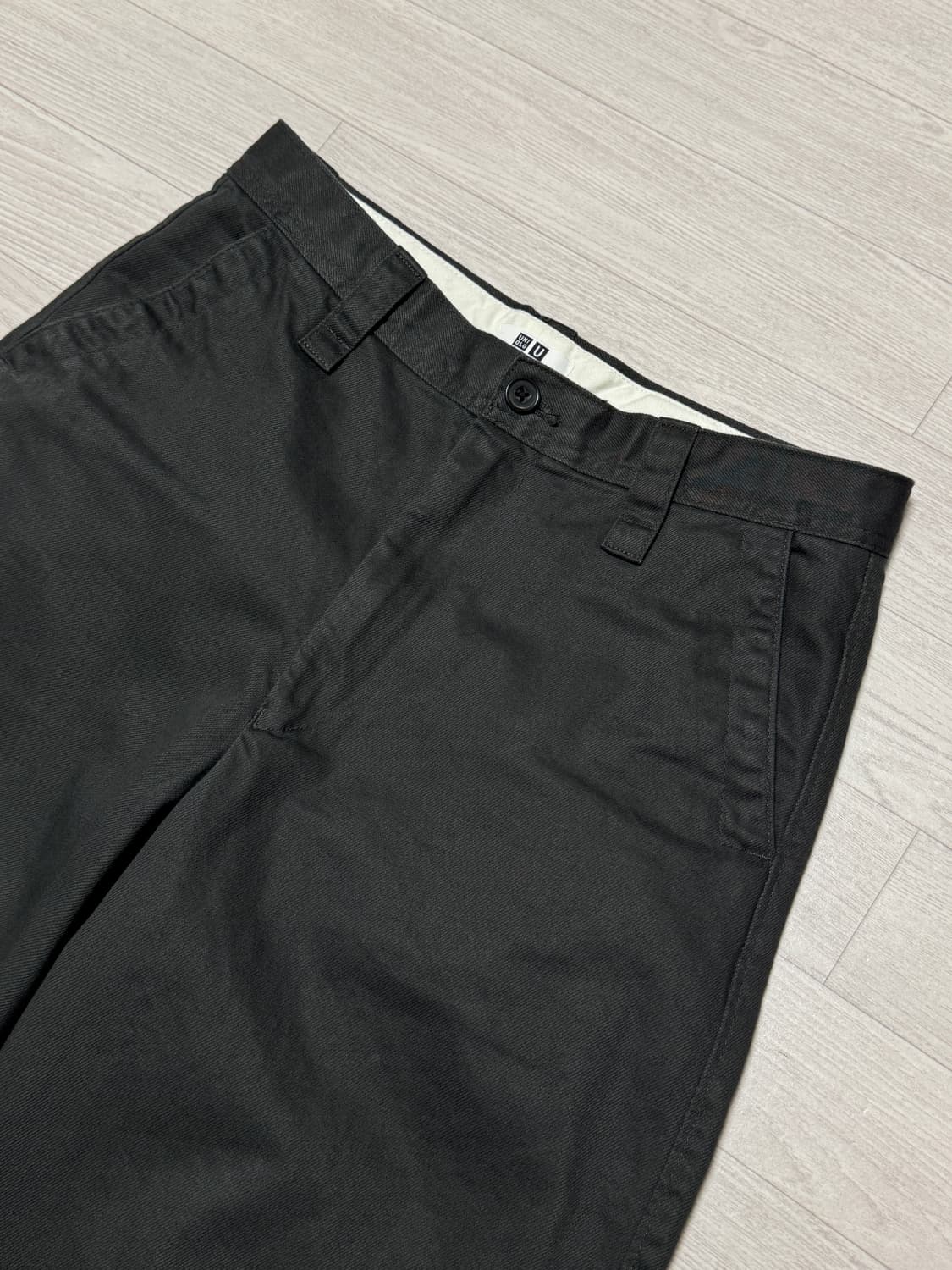 유니클로U 와이드핏 치노팬츠 다크그레이 76 상품이미지2