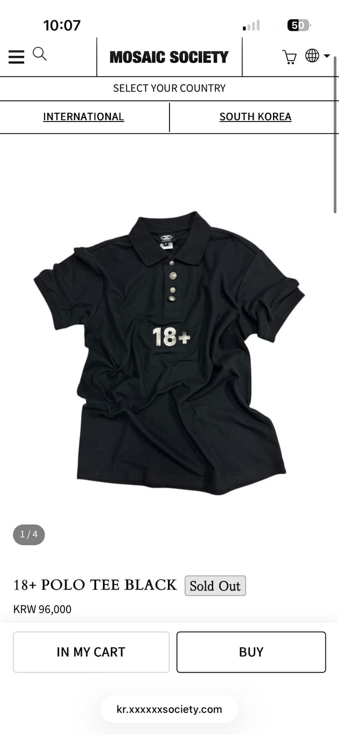 mosaic society POLO TEE BLACK 구매합니다! 상품이미지1