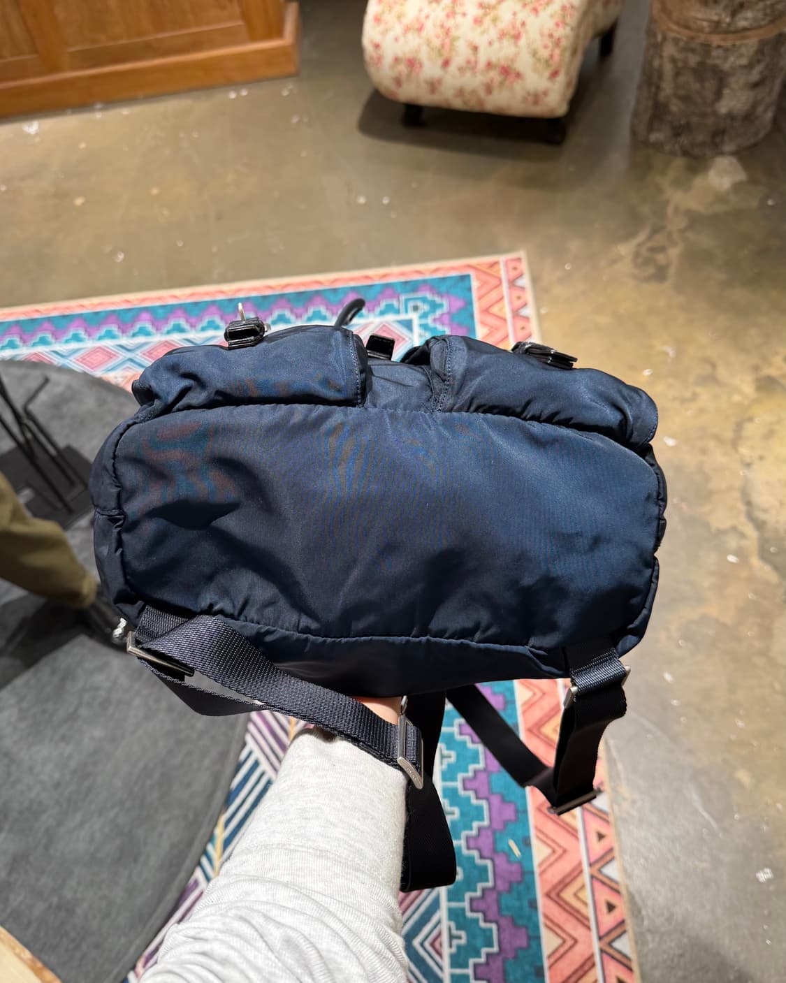 프라다 네이비 나일론 백팩 상품이미지6