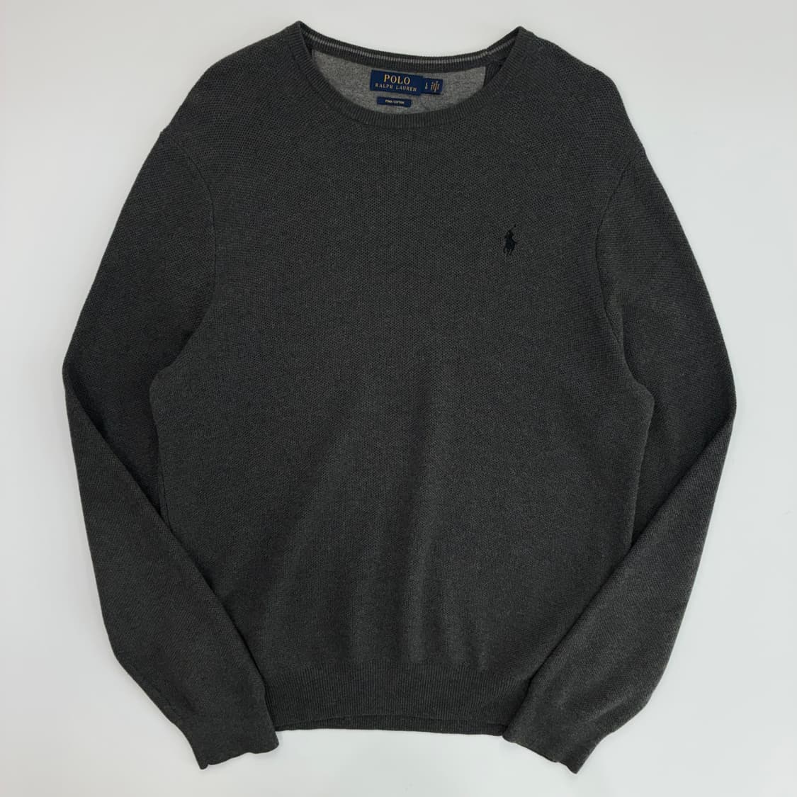 Polo 폴로 랄프로렌 다크그레이 코튼 라운드 니트 상품이미지1