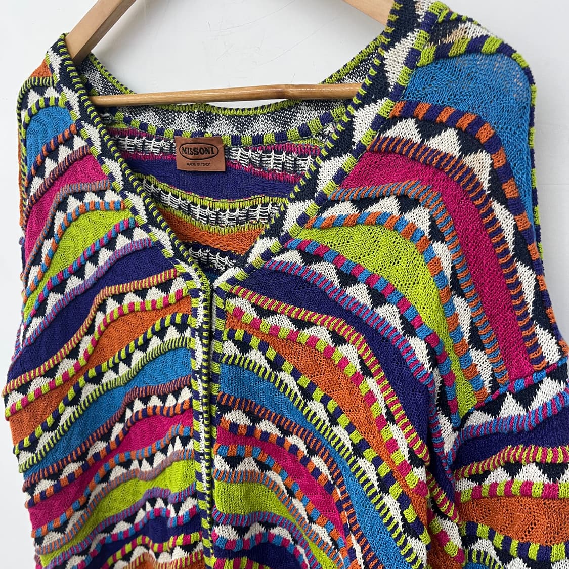 미쏘니 멀티컬러 니트 가디건 여L 상품이미지3