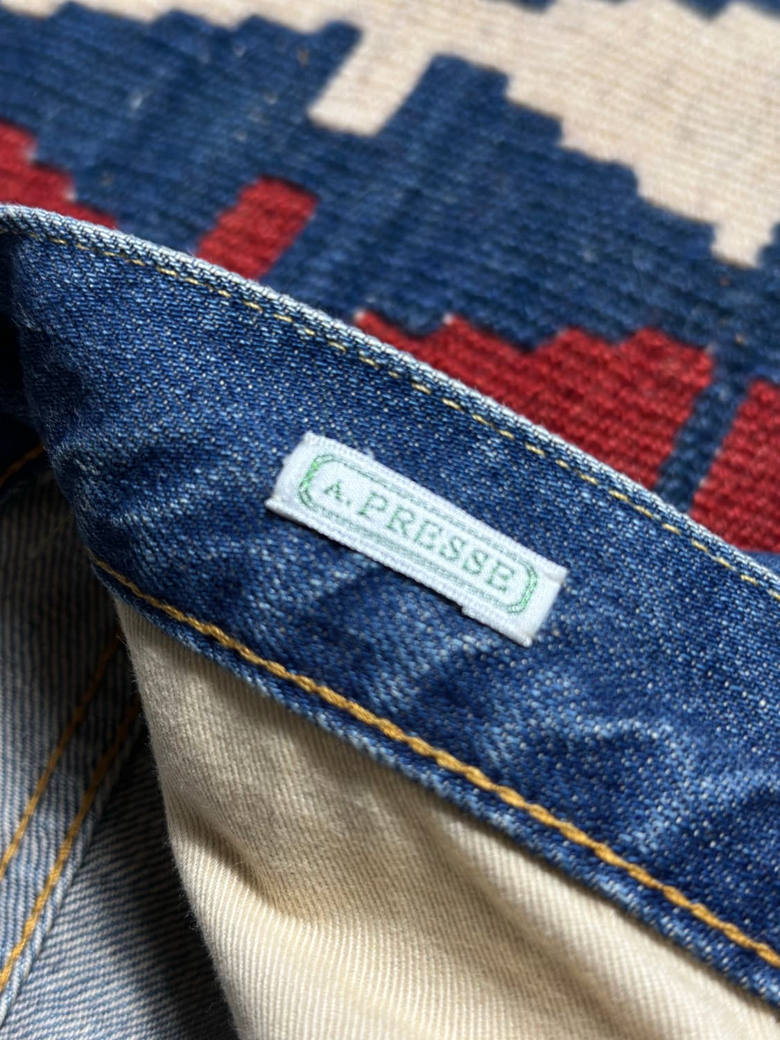 A.Presse 워시드 와이드 데님 팬츠 30 상품이미지5