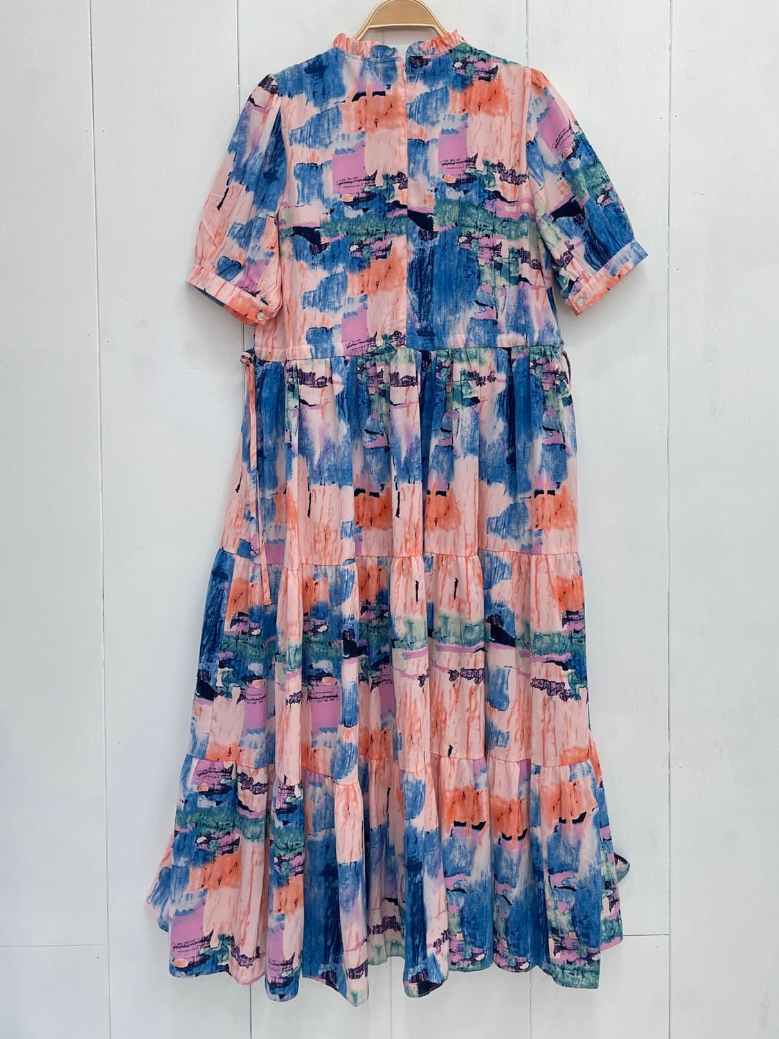 에보 서울(evo seoul) 추상화 패턴 티어드 롱 원피스 상품이미지8