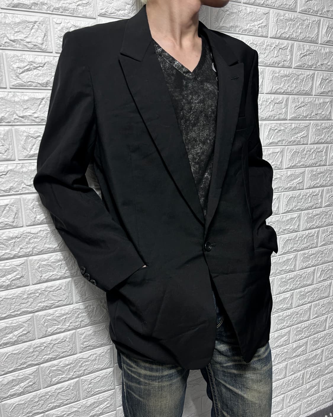 90‘s 디올 피크드 라펠 블레이저 상품이미지1