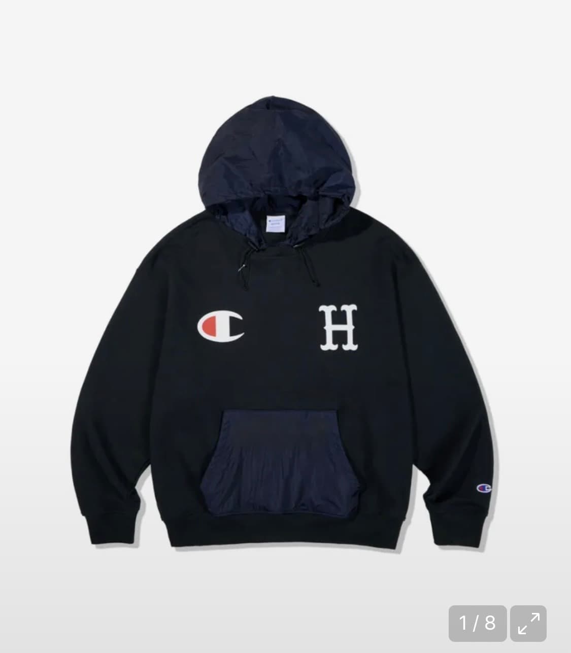 HUF X CHAMPION NYLON MIX SWEAT HOODIE [N 상품이미지1