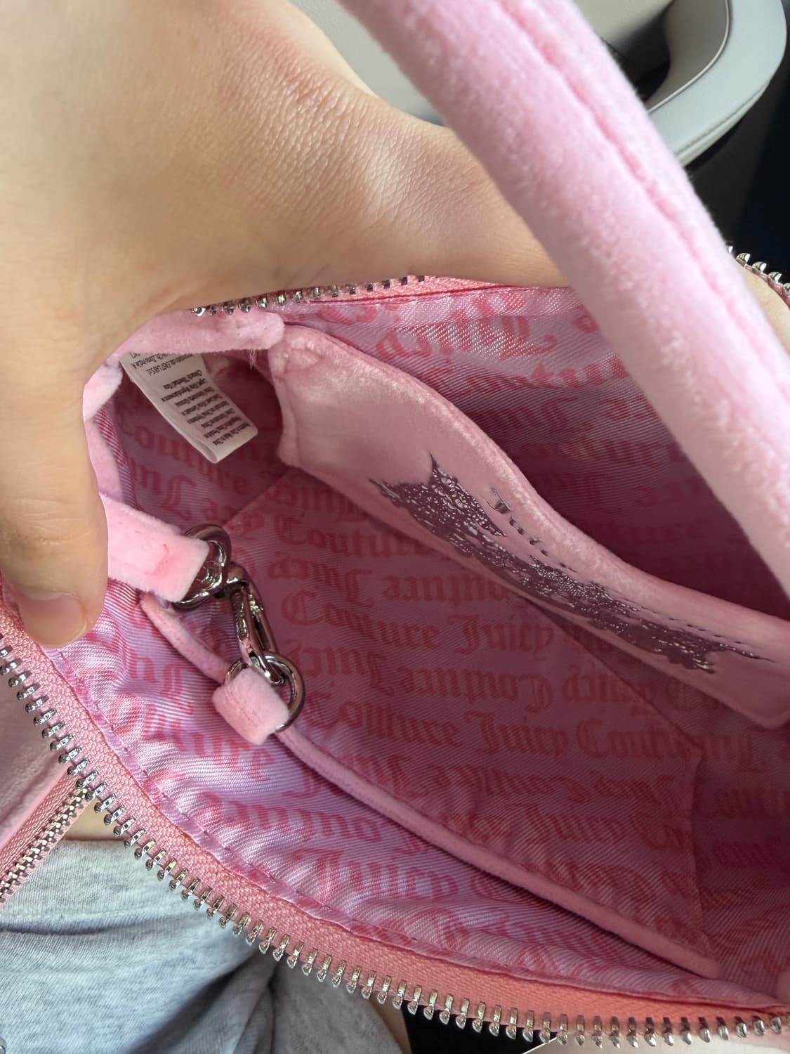 [신상✨프리뷰세일] 쥬시꾸뛰르 벨벳 핑크 숄더백/크로스백  상품이미지4