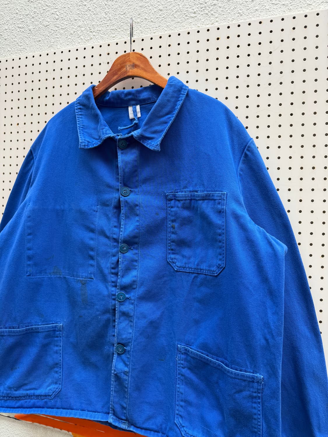 WASHED BLUE OLD VINTAGE FRENCH 프렌치워크자켓 상품이미지5