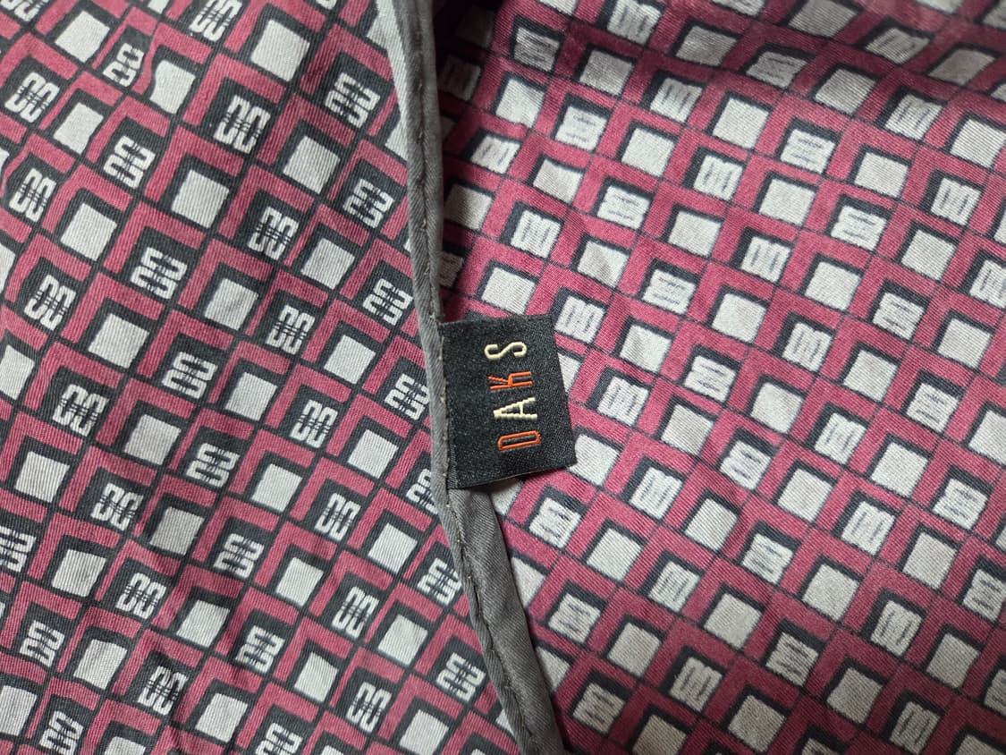 DAKS 체크 패턴 실크스카프 상품이미지6