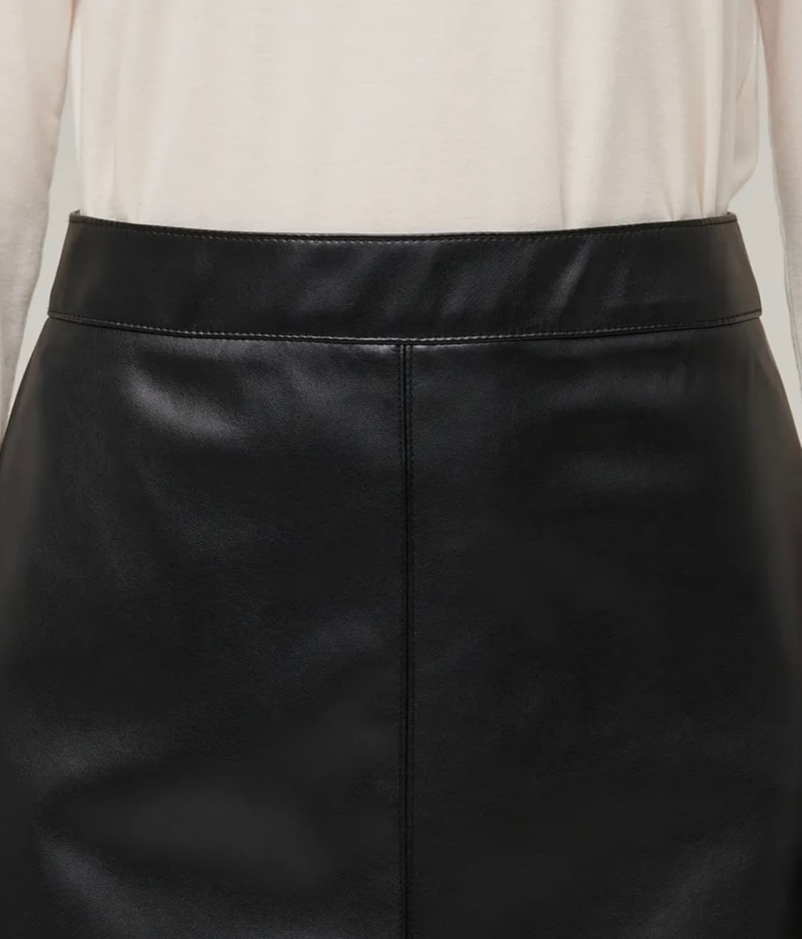 우먼즈 비건 레더 미니 스커트 [블랙] M 상품이미지3