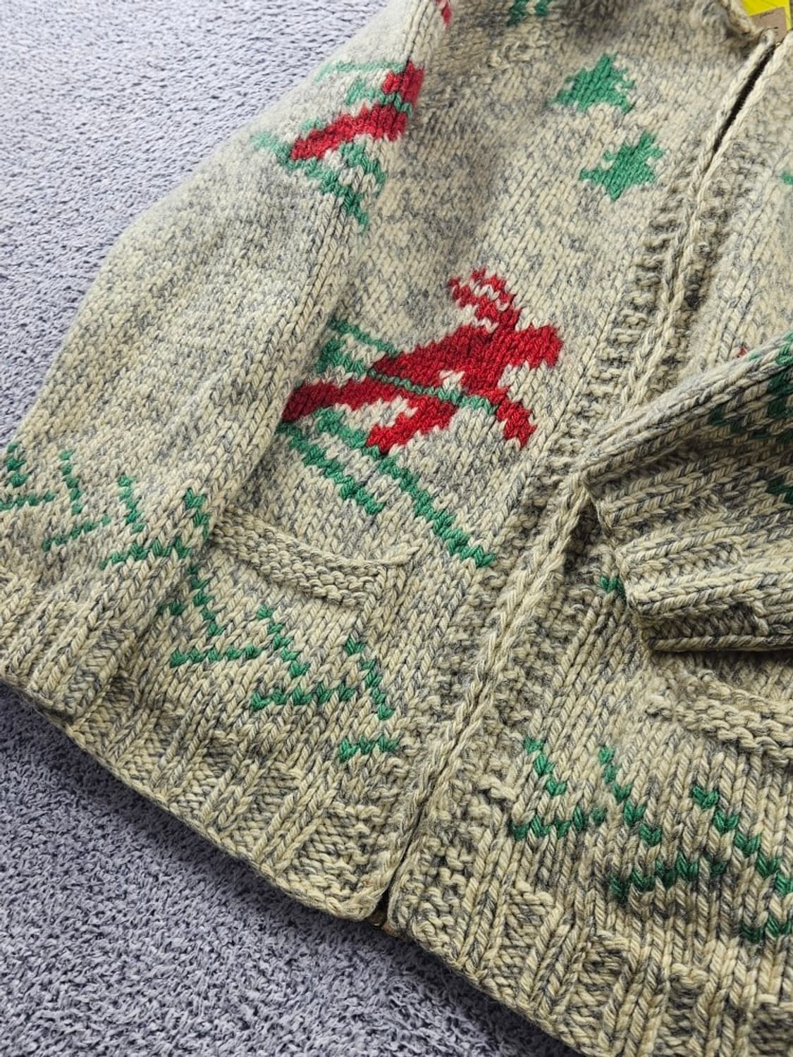 핸드메이드 패턴 헤비 니트 스웨터 가디건 ( 상세설명참조 )/ 10700 상품이미지10