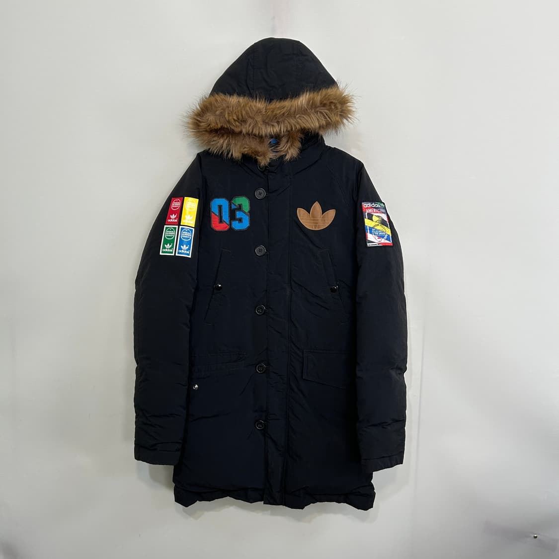 아디다스 여성 오리털 패치 야상 패딩 85  상품이미지1