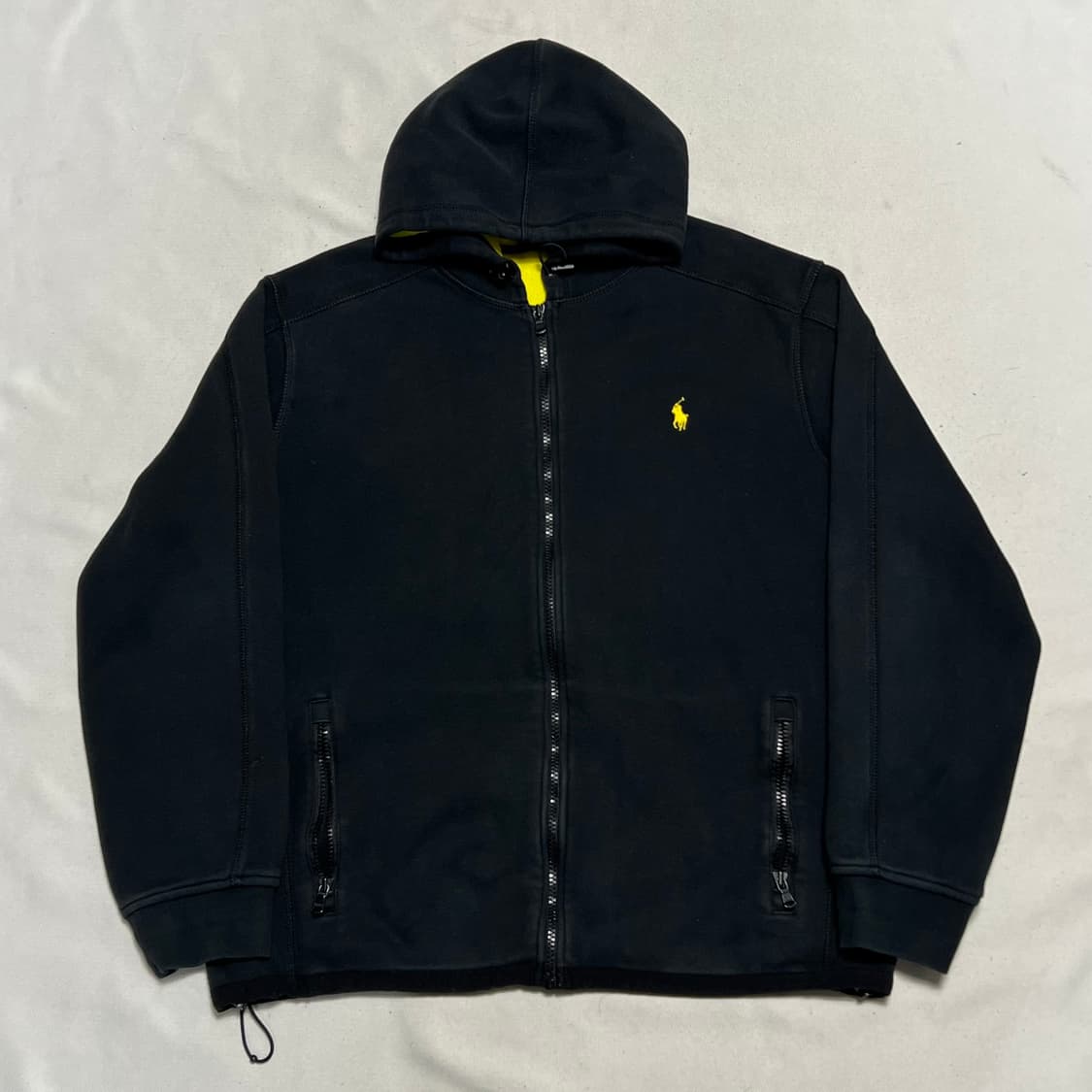 L 폴로랄프로렌 블랙 기모 후드 집업 상품이미지2