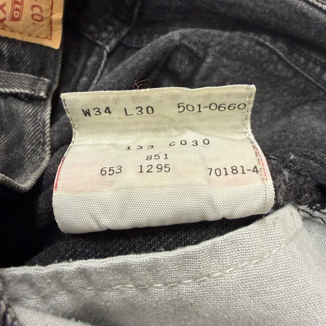 90s USA 빈티지 리바이스 501 블랙 W34 L30 상품이미지9