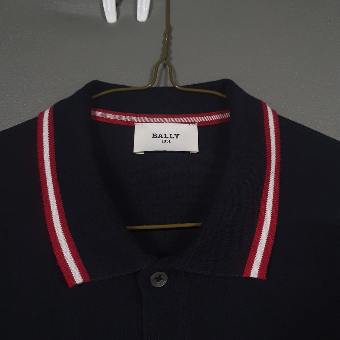 L) 정품 BALLY 발리 멀티 컬러 트윈팁 포켓 반팔 카라티 폴로 셔츠 상품이미지6