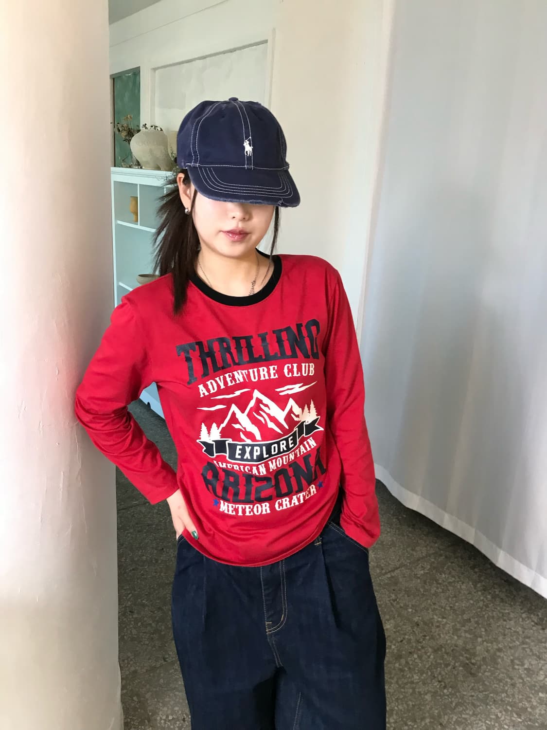 그래픽 레드 티셔츠  상품이미지4