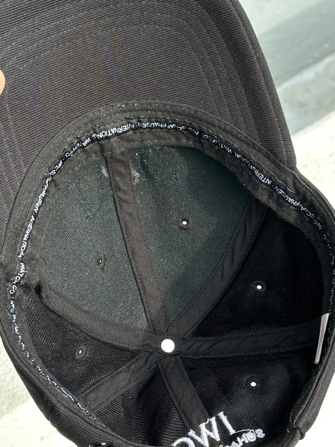 [F] IWC 샤프하우젠 로고 블랙 볼캡 모자 상품이미지5