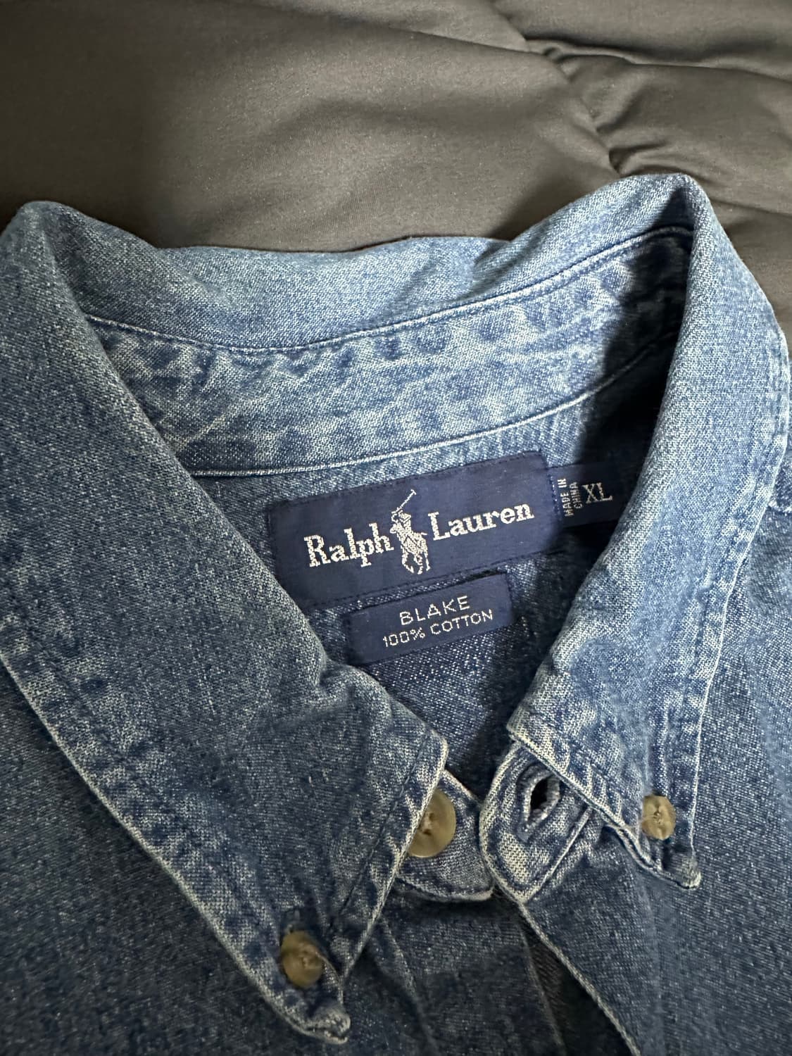 빈티지 폴로 데님셔츠 XL 상품이미지4