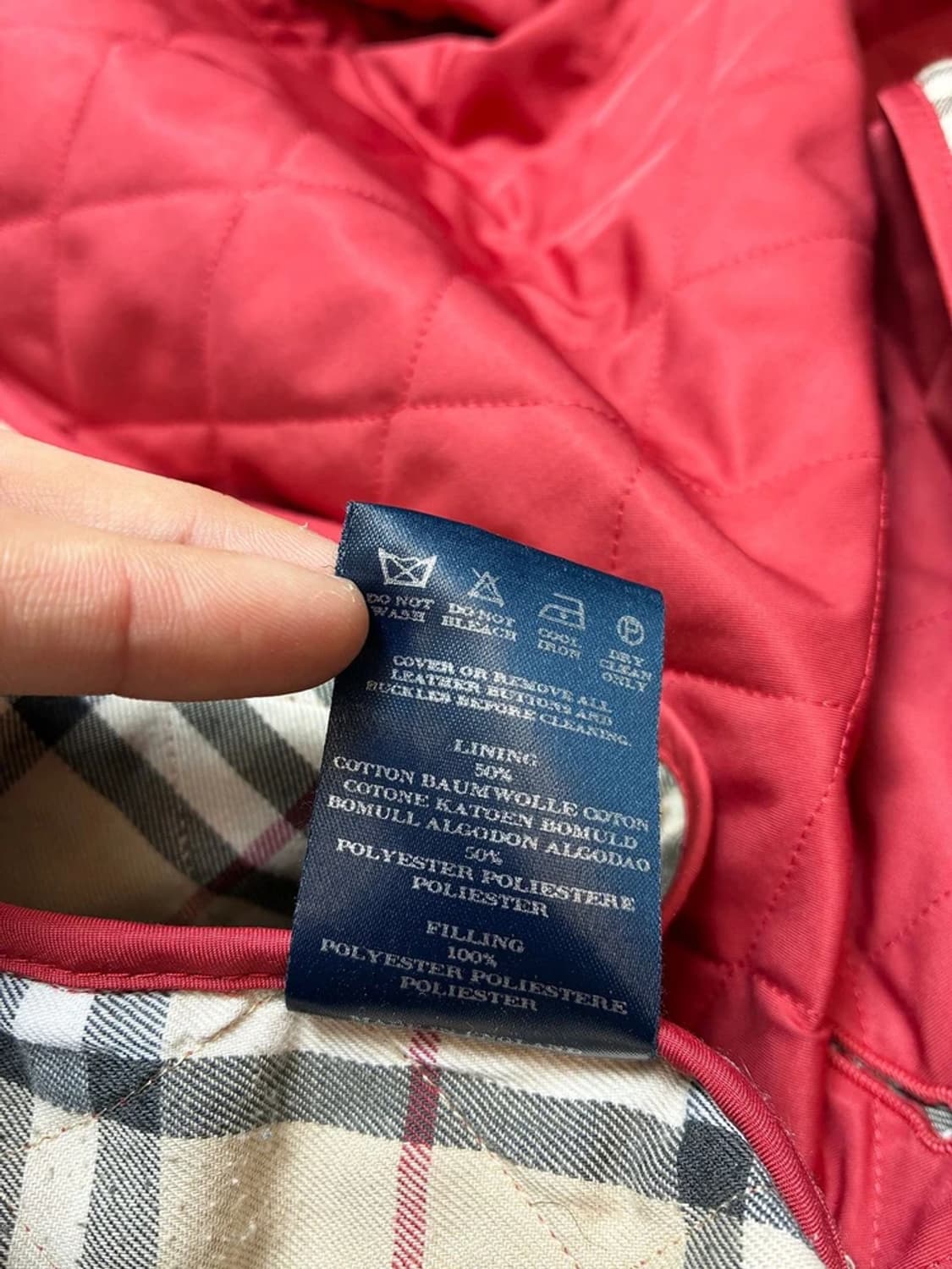 버버리 00's 체크 안감 퀼팅 자켓 PN8149 상품이미지10