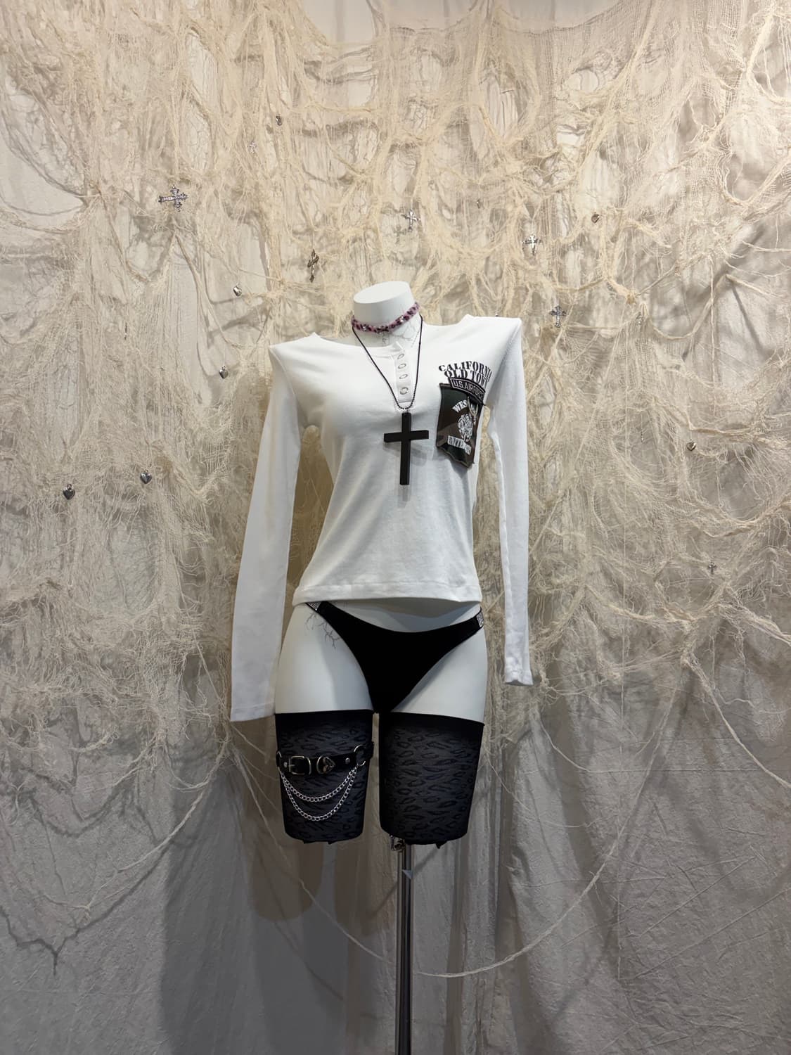 Y2K eyelet camo point long sleeve 상품이미지3