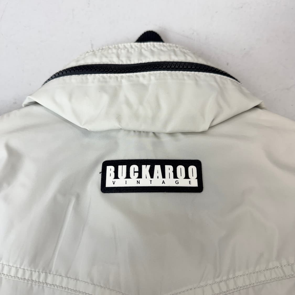 버커루 Y2K 나일론 바이커 자켓 화이트 상품이미지6