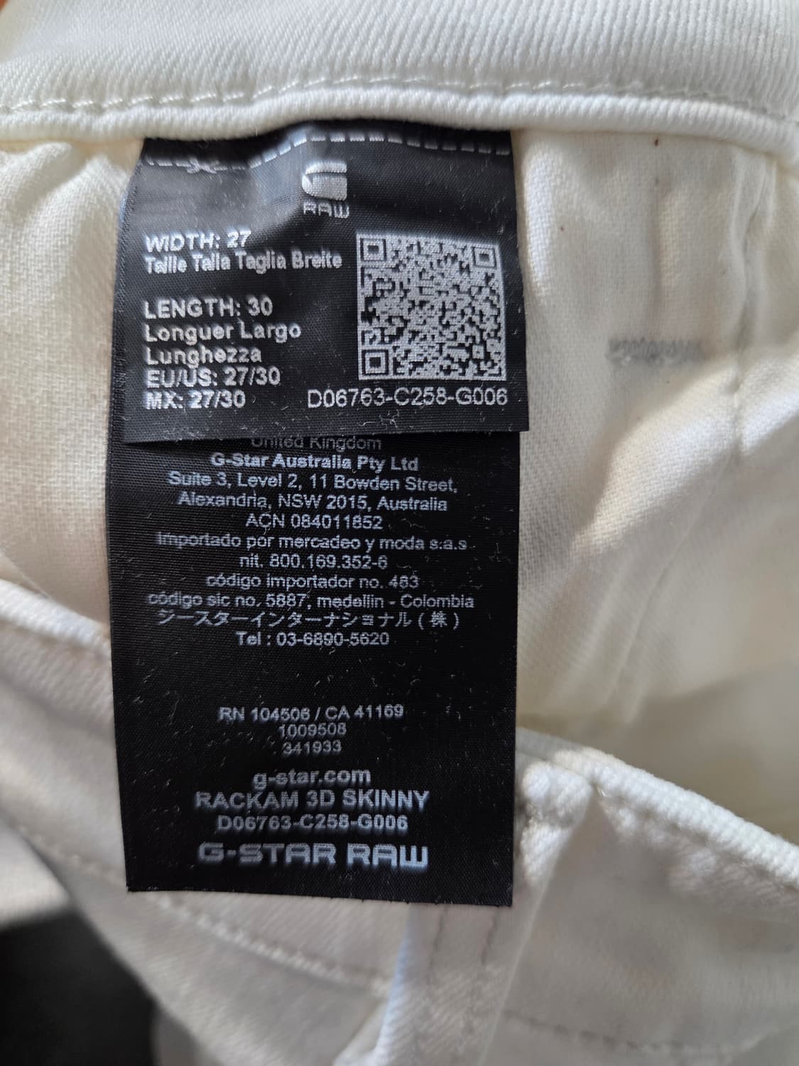 RACKAM 3D SKINNY 데님 팬츠 (W27/L30)디피용/택없음 상품이미지8