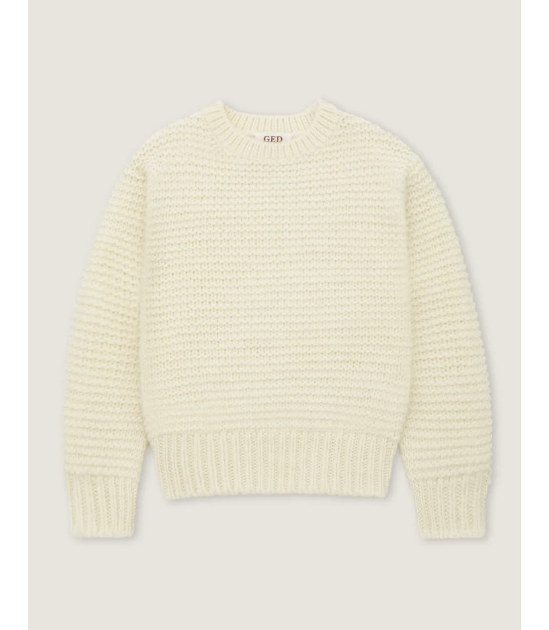 게드 GED ROUND NECK PULLOVER IVORY 상품이미지3