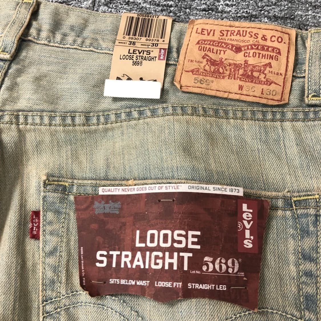 리바이스 USA 정품 levi 569 워싱 데님팬츠 상품이미지7