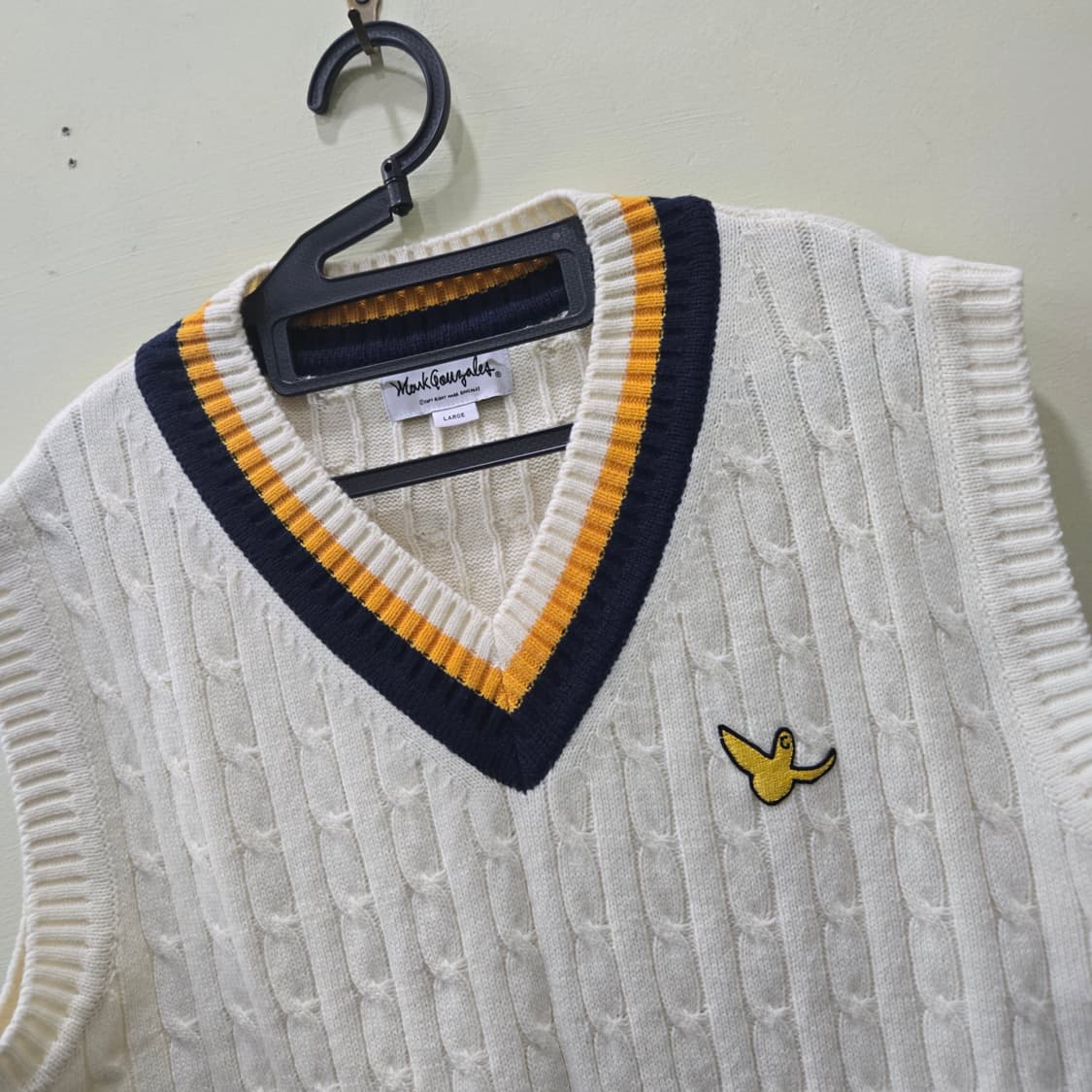 마크 곤잘레스 케이블 니트 베스트 (오프화이트) 상품이미지2