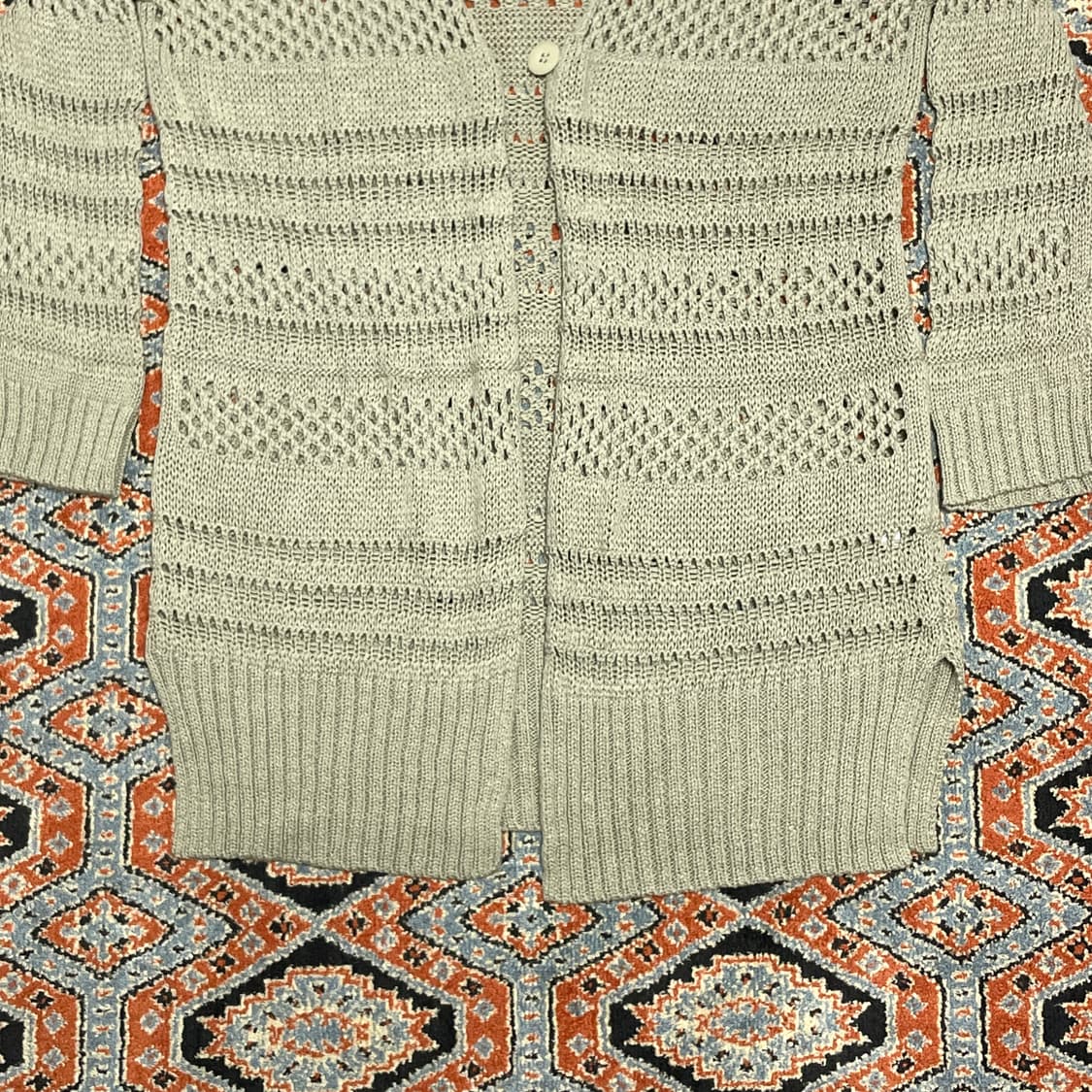 일본빈티지 베이지 시스루 가디건 여성S 상품이미지3