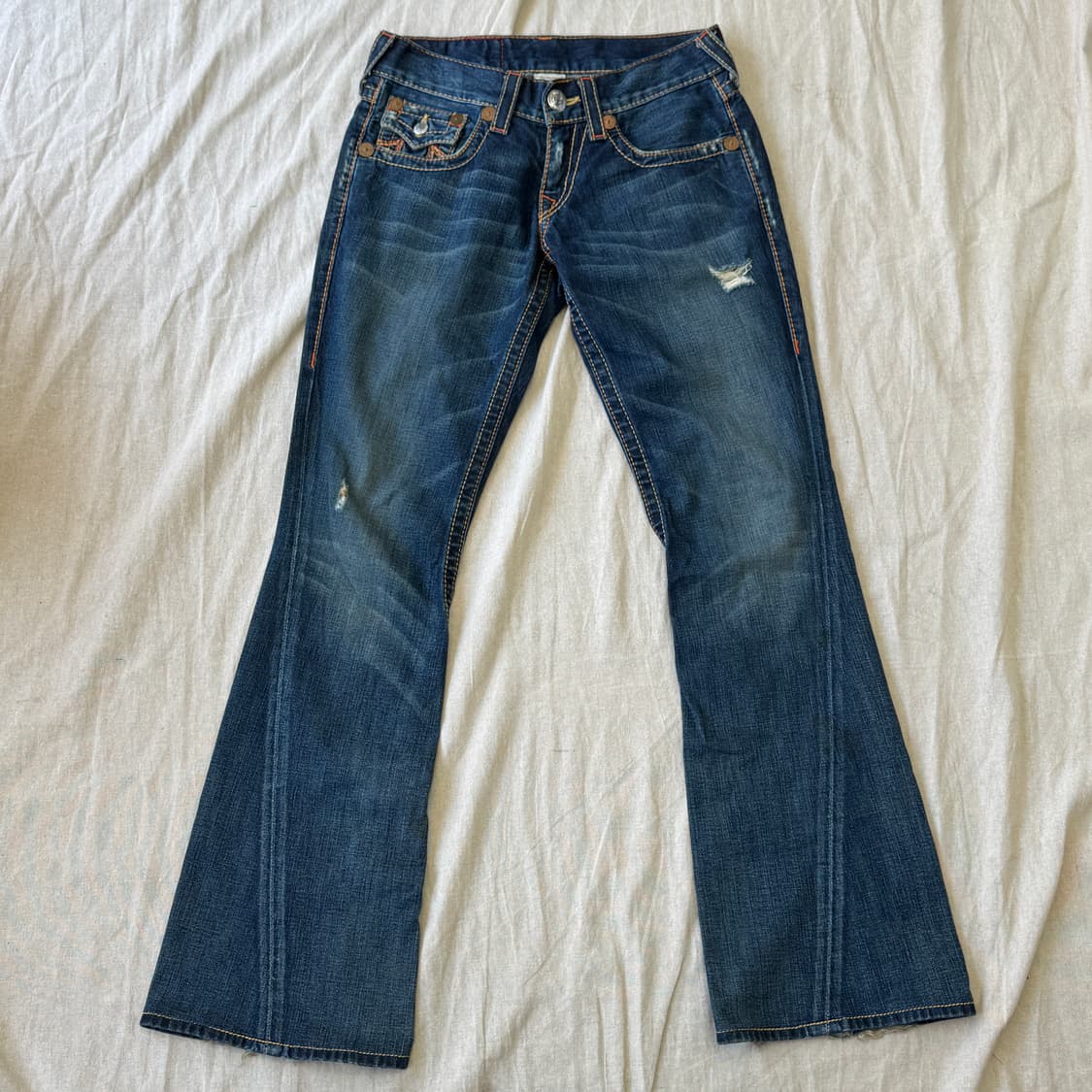 트루릴리전 레인보우 자수 부츠컷 데님팬츠 28(29~) 상품이미지3