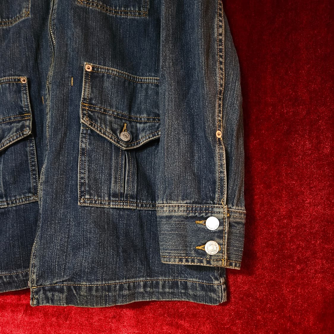 리바이스(Levis)00's 멀티포켓 집업 하프 데님 자켓 L size 상품이미지3