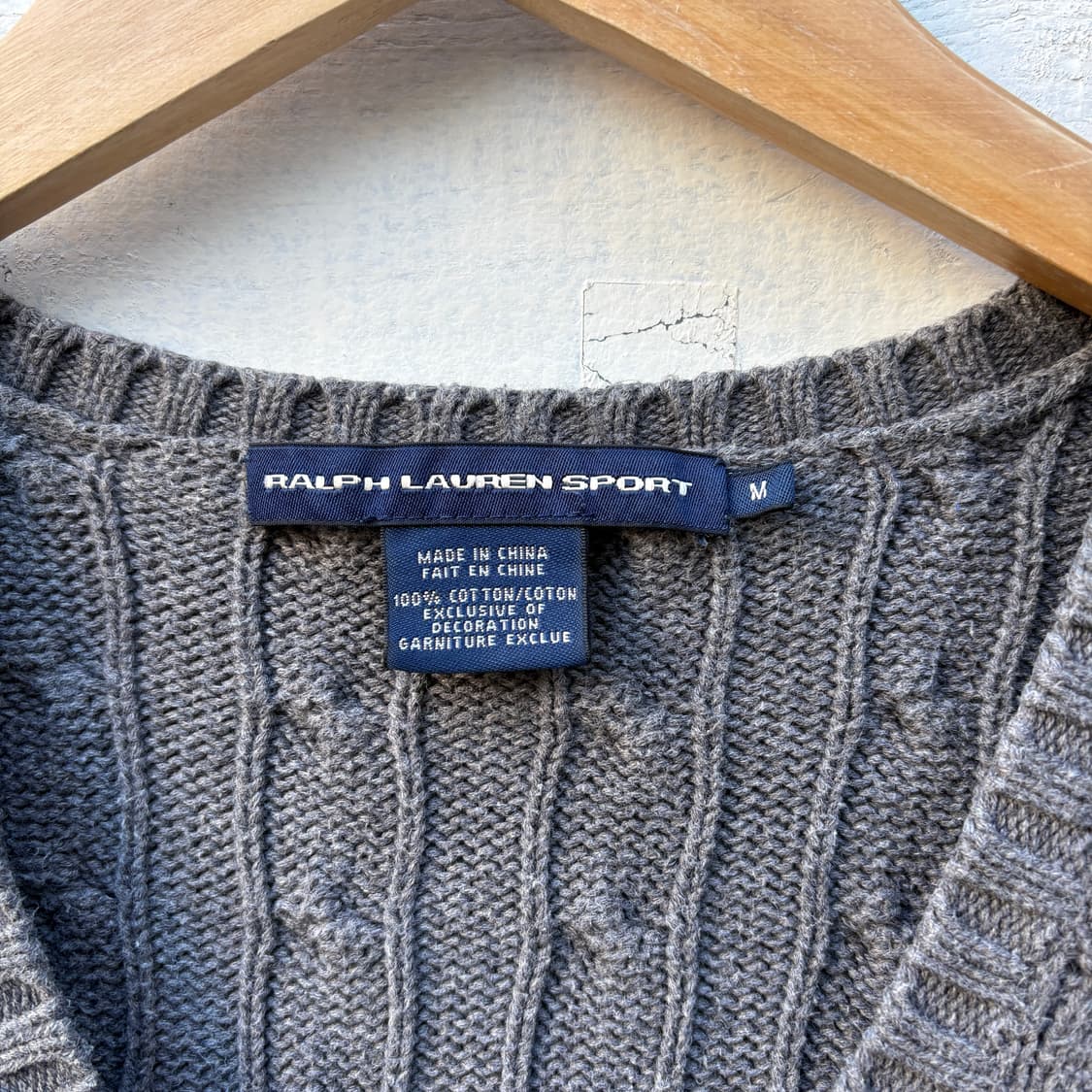 Polo 폴로 케이블 꽈배기 브이넥 니트 상품이미지6