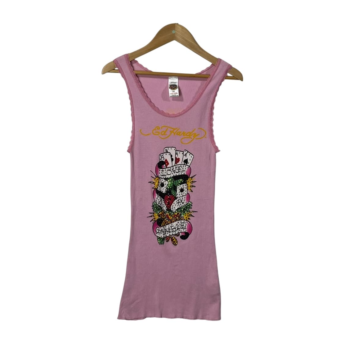 [ED HARDY] 에드하디 펑크 프린팅 롱 탱크탑 상품이미지1