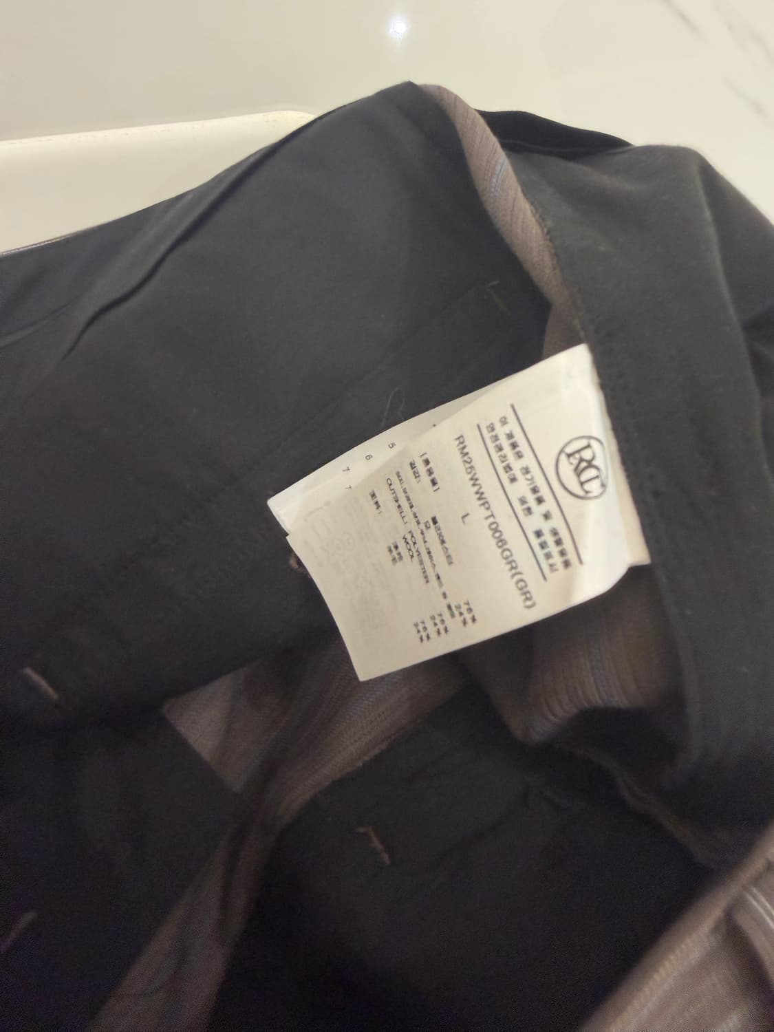 렉토 빈티지 스트라이프 플레어 팬츠 세피아 그레이 상품이미지5