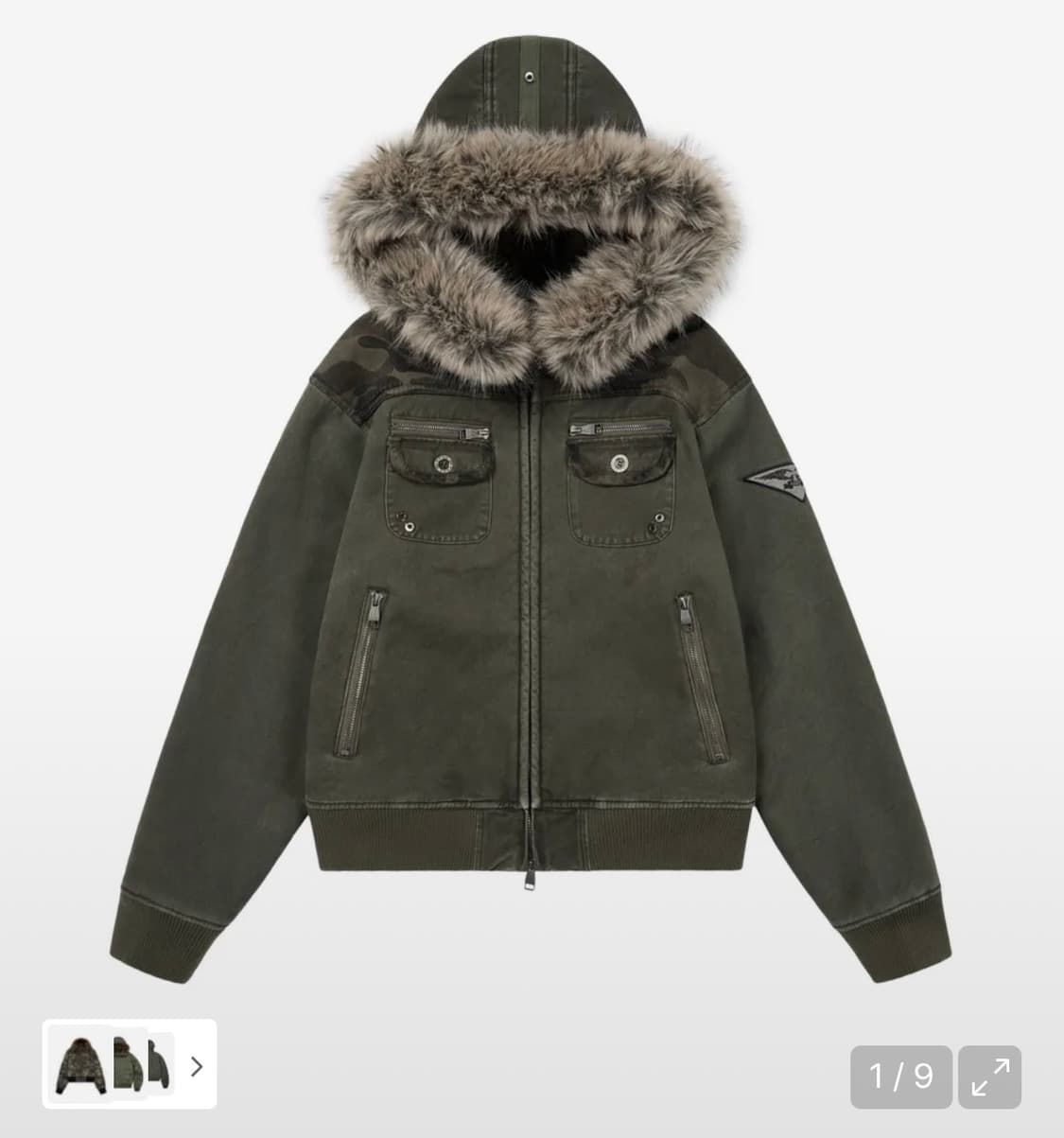 [새상품] 아캄 퍼자켓 카키 1 상품이미지1