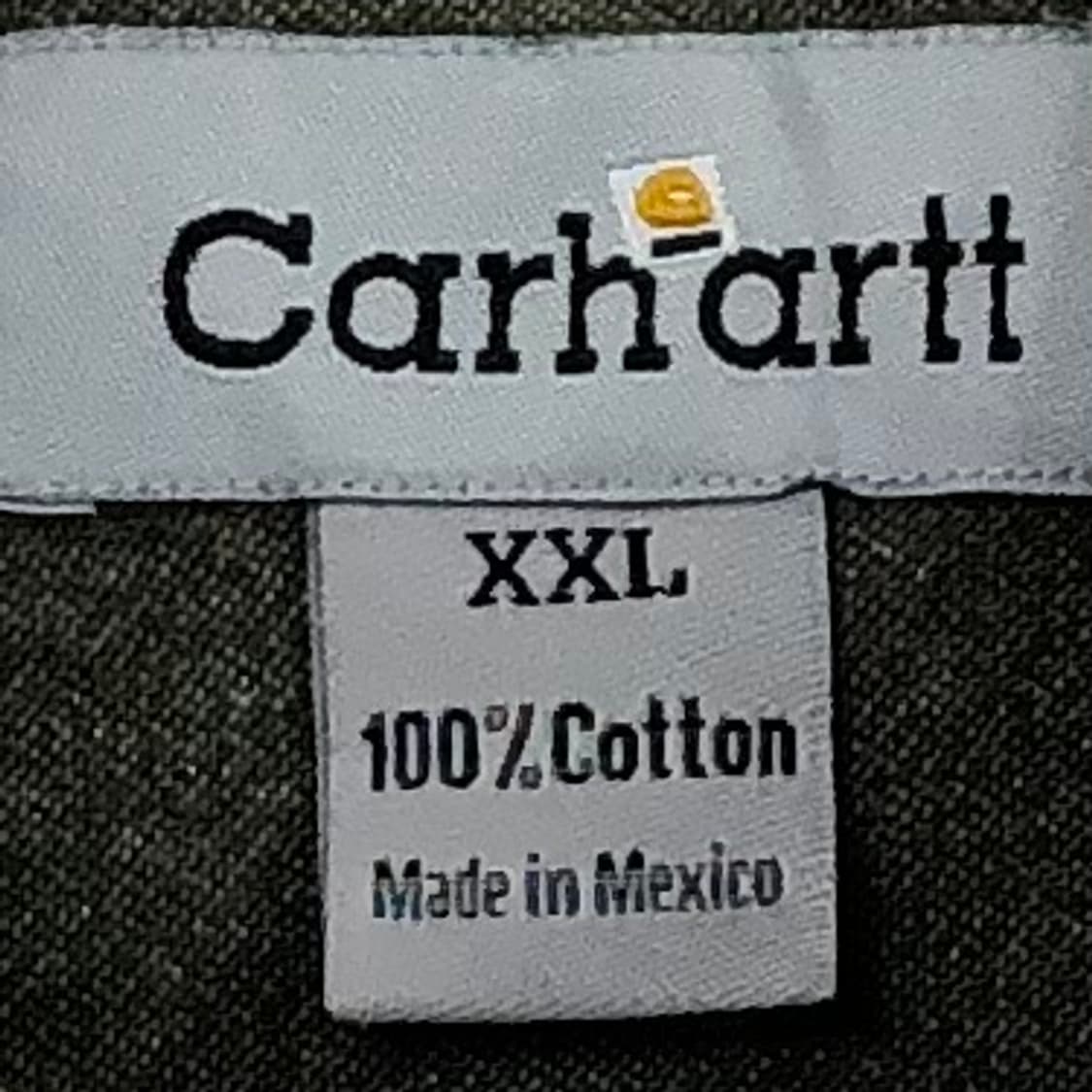 Xxl 칼하트 카키 데님 셔츠 상품이미지3