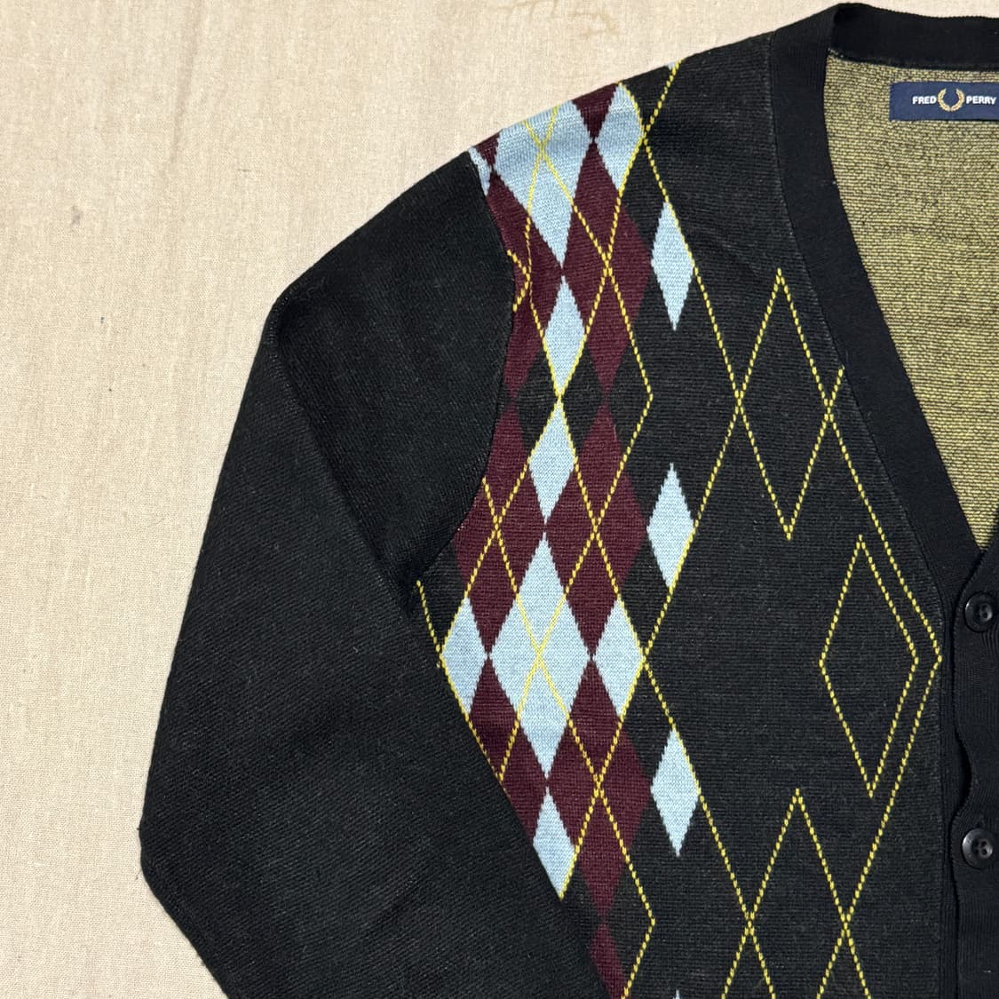 프레드페리 아가일 가디건 L 상품이미지3