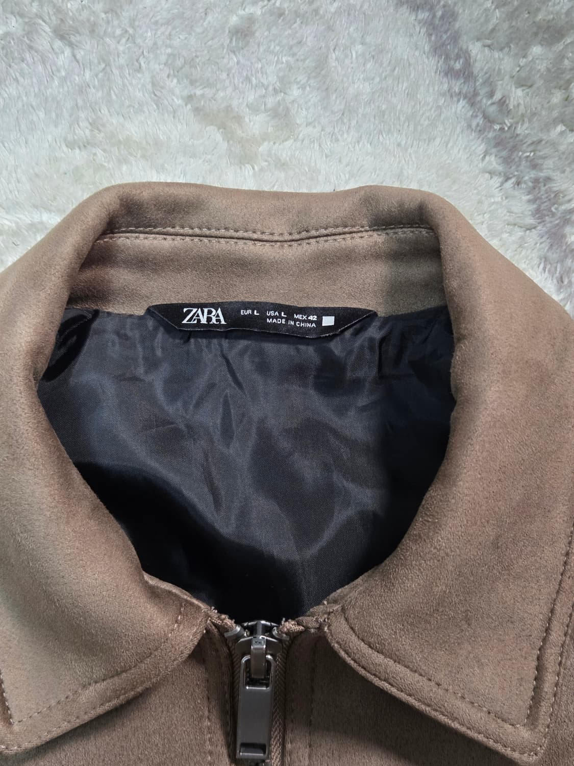 ​자라(ZARA) 페이크 스웨드 카라 블루종 (L) 상품이미지3