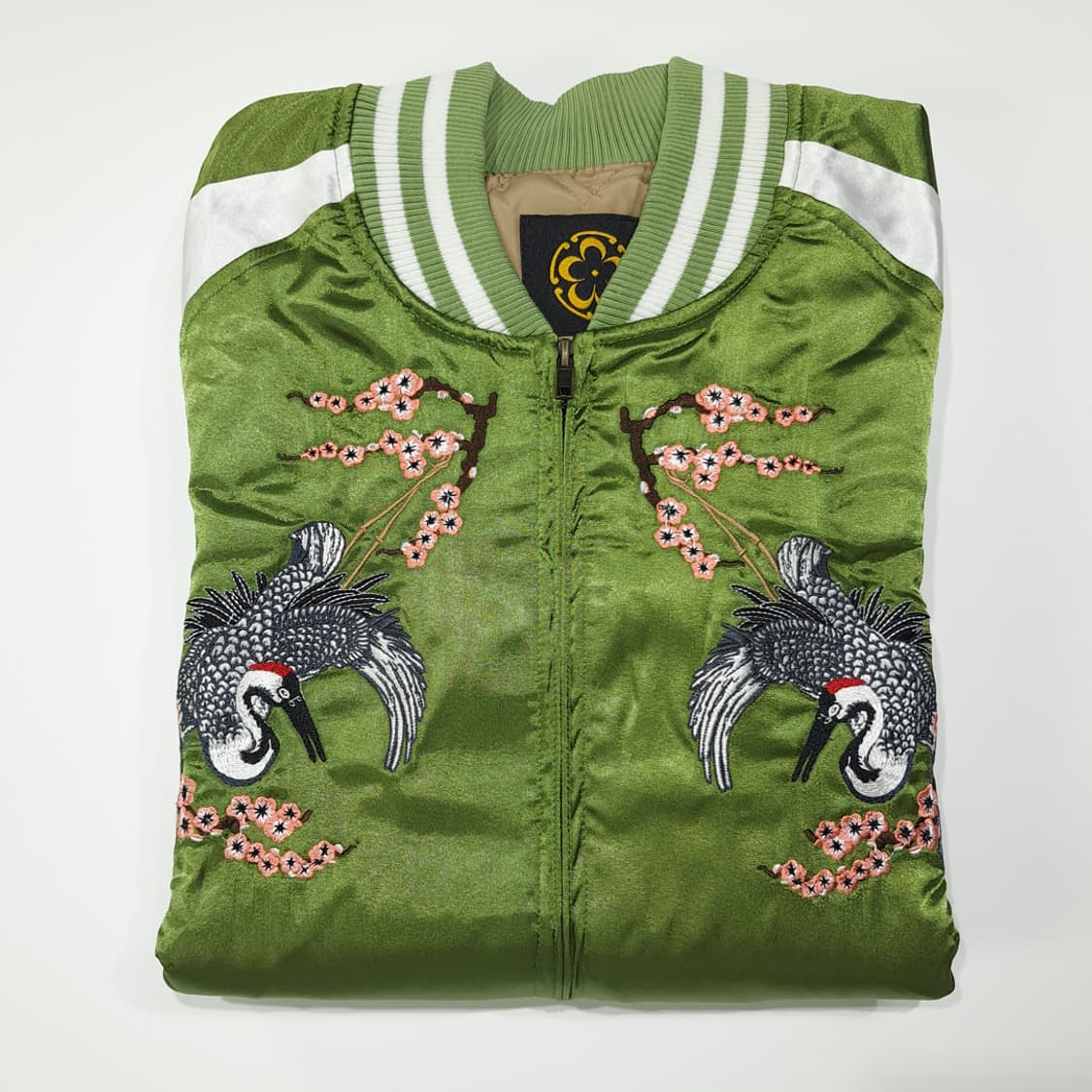 CL932 [새상품] XL ROGUE 00s 새틴 학자수 올리브 스카잔 상품이미지6