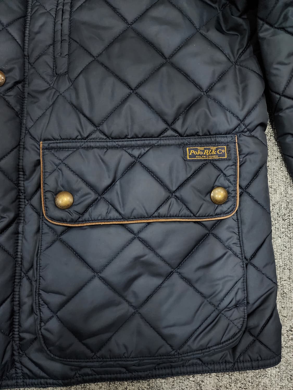폴로 랄프로렌 코듀로이 카라 퀄팅 퀼팅 자켓 XL 상품이미지5