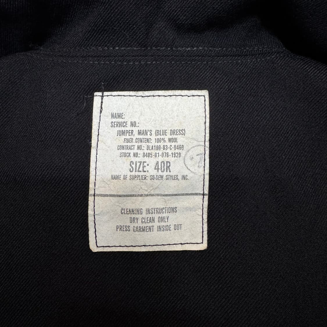 80s US Navy 미 해군 울 세일러 셔츠 (S)   상품이미지8