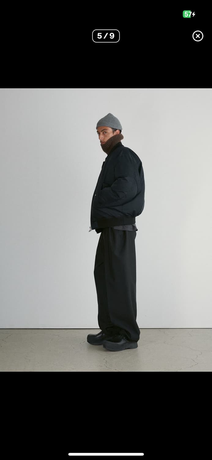 [M] 렉토 오버사이즈 나일론 다운 항공 점퍼 ma-1 마원 패딩 블랙 상품이미지5